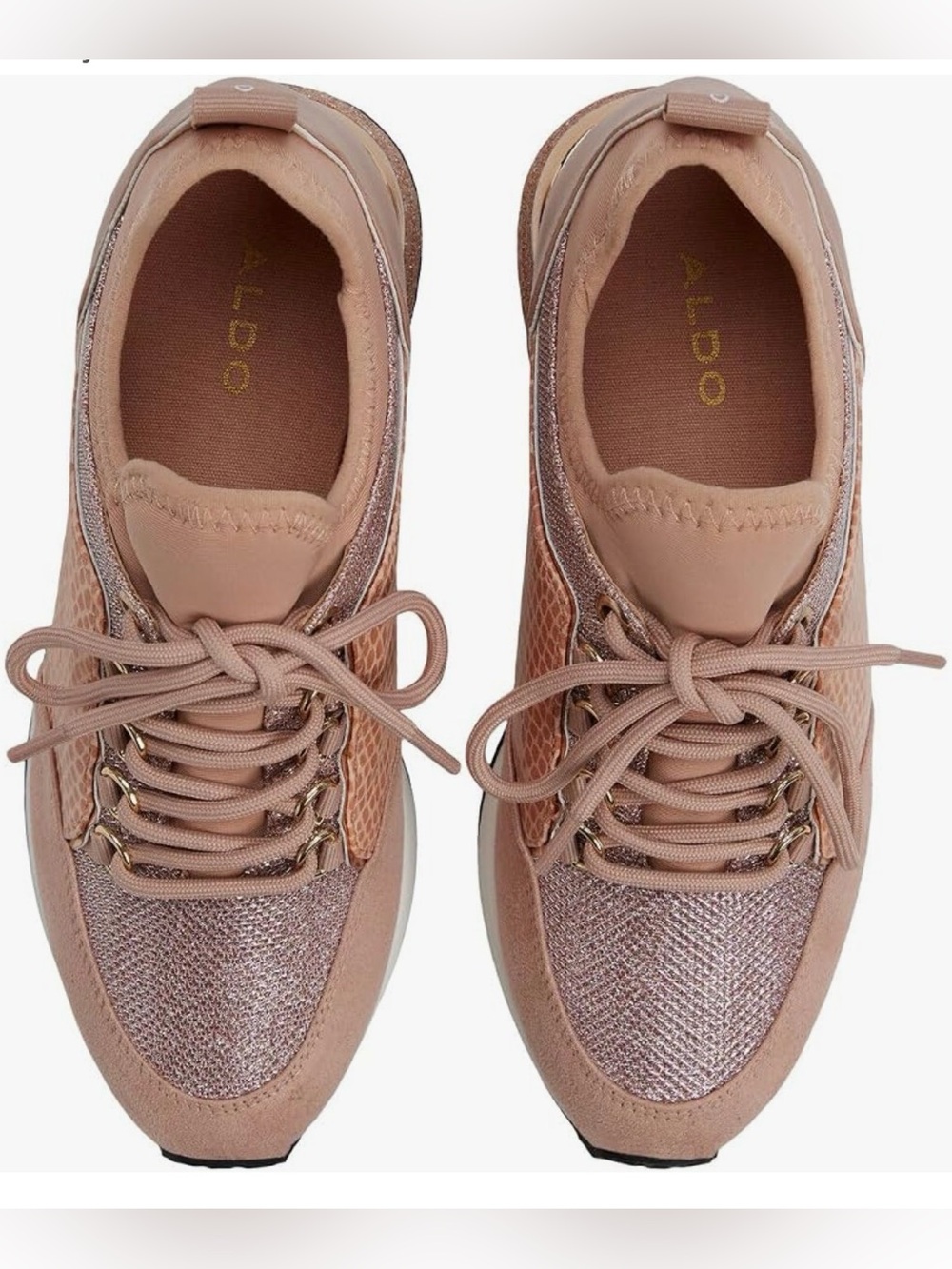 Aldo Blush Pink Metallic Accent Women's Sneaker